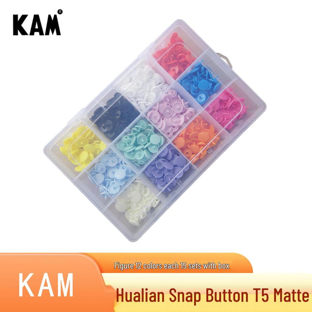 Hualian KAM T5 Four-Hole Resin Snap Buttons, 1.2CM, 150 Sets