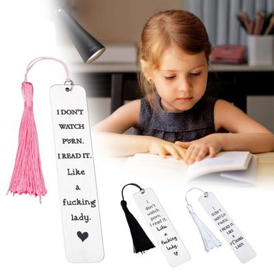 Engraved Metal Bookmark Gift I Don't Watch Porn Stainless Steel Book Mark