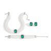 Imitation pearl necklace set jewelry exaggerated light luxury gemstone collarbone chain retro ring bracelet