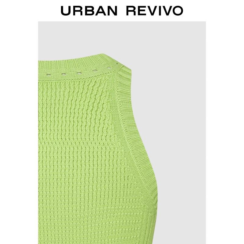 UR 2025 Autumn Resort Beaded Sleeveless Knit Top