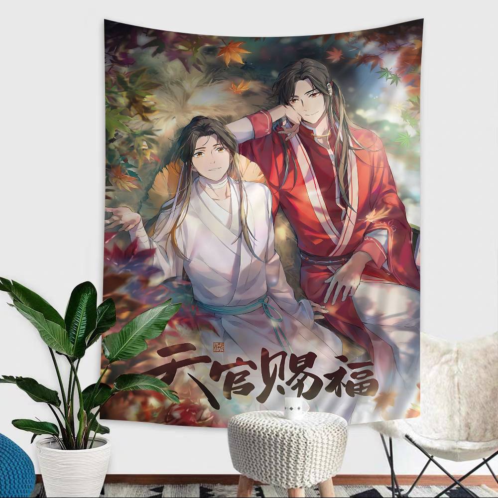 Tian Guan Ci Fu Hippie Wall Hanging Tapestries Art Science Fiction Room Home Decor Kawaii Room Decor
