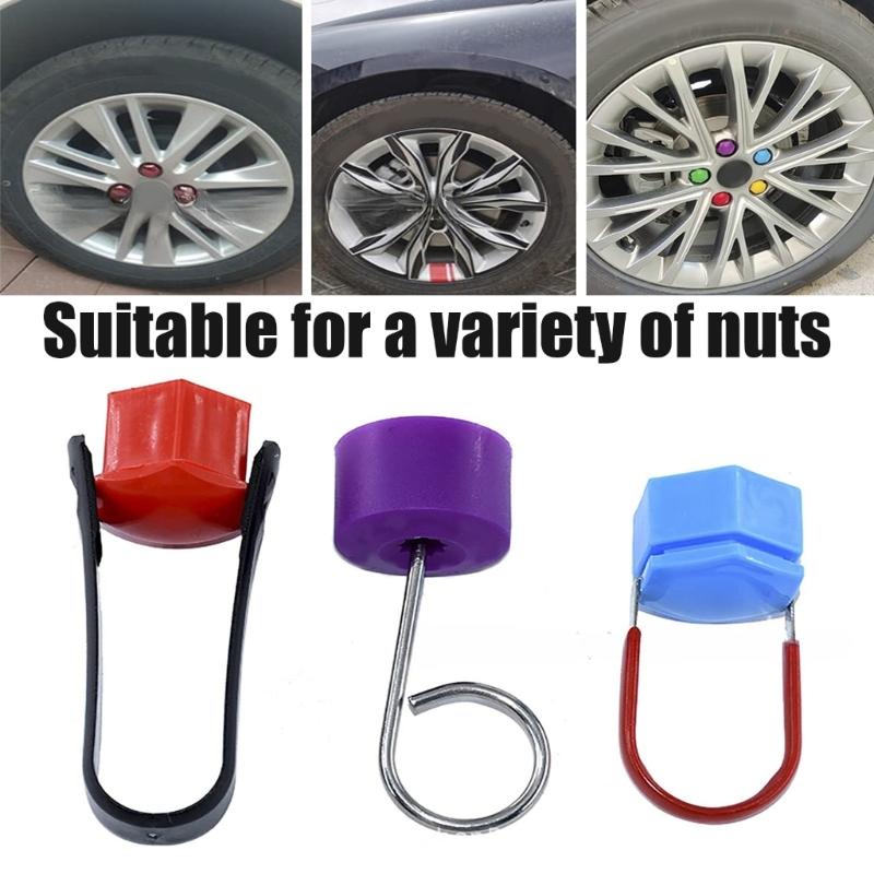 6-teiliges Set Radschraubenkappen Abzieher Bolzenabdeckung Ausdreher Passend für Mutternmittelabdeckung Gadgets Autoreparatur Demontagewerkzeug