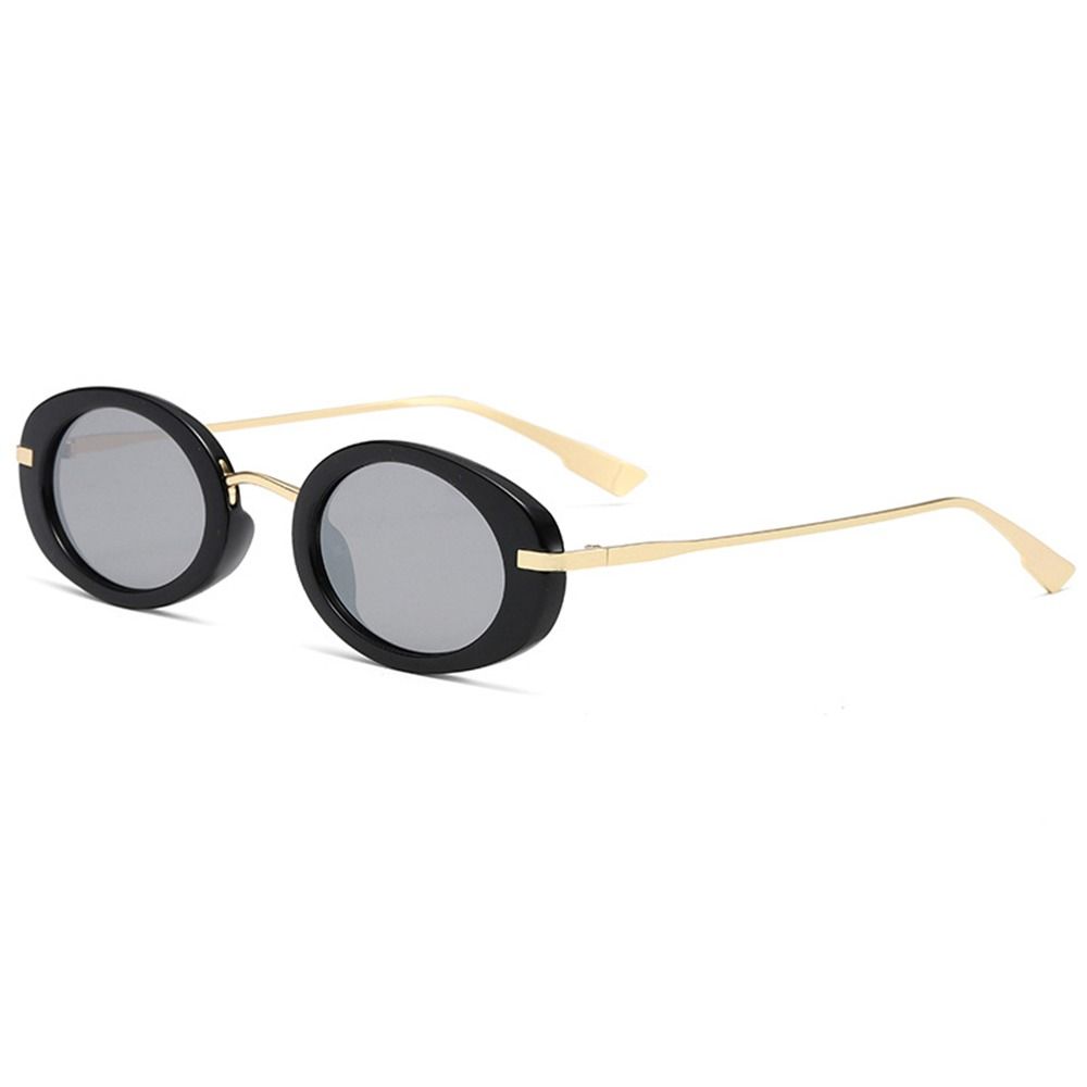 Vintage Hip Hop Sun Glasses Y2K UV400 Shades Trendy Small Oval Sunglasses  for Women & Men