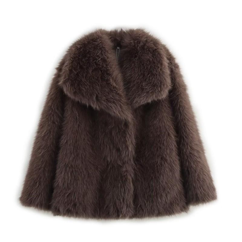 Womens Faux Fur Short Coat Winter