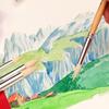 Aquarela Gancho Linha Caneta Guache Pelo Macio de Doninha Pincel de Contorno Pintura a Mão Prop Artístico Propileno Detalhe Miniatura Detalhe Arte