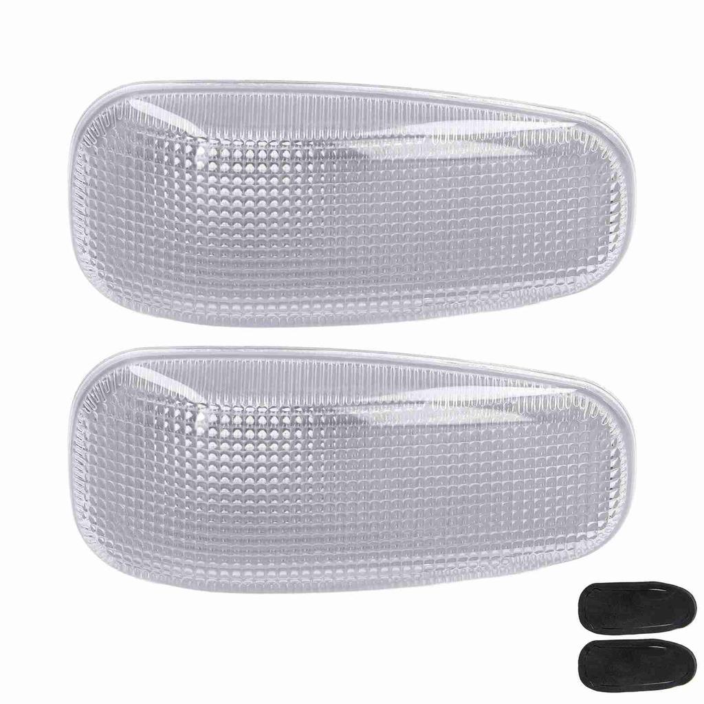 2PCS Side Turn Signal Light Lens with Gaskets Replacement for DODGE SPRINTER 2500 3500 2003‑2006White