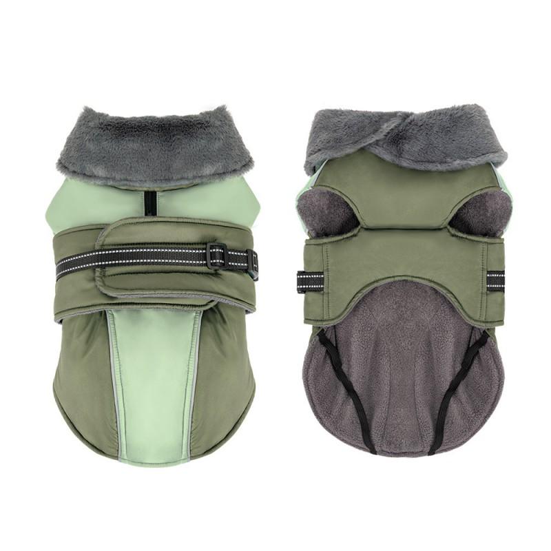 Winter Warm Pet Coat Small Medium Dogs Thickened Hooded Collar Cotton Jacket