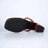 2025 Summer New Women's Square Toe Thong Sandals Chunky Heels Buckle Plus Size for Outdoor Dresses & Slippers Zapatos