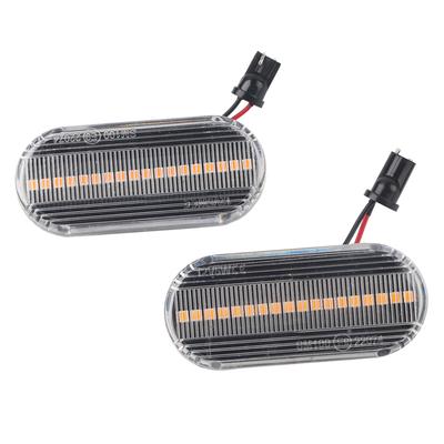 1 Pair DC12V 18 LEDs 3200K Side Marker Sequential Flashing Light Fit for Ford Focus MK2 2004.11 2007.03DC12V