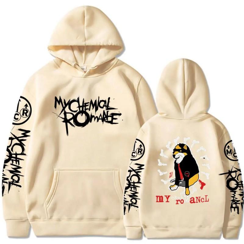 My Chemical Romance Rockband Hoodie Herren - Schwarze Baumwollmischung Grafik Pullover Sweatshirt Herbst Freizeitkleidung