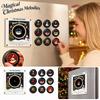 Christmas Rotating Disc Night Light with Activated Singing, Acrylic Refrigerator Creative Decorative Ornament