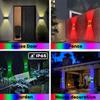 12LED Solar Light Wall Lamp RGB Gradient Color Up And Down Luminous Lighting Balcony Yard Garden Exterior Wall Washing Lamp