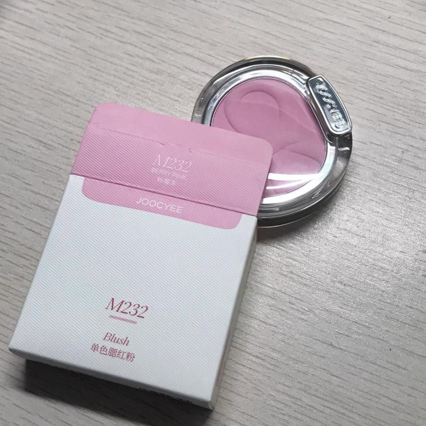 JOOCYEE Rouge Monochrom Puder Rouge für Wangen Highlighter Natürlich Matt Rosa Hell Make-up Klar und Transparent