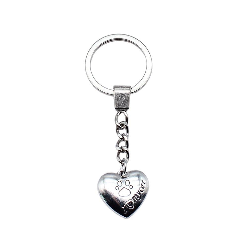 30mm Keychains Peach Heart Tags Wedding Jewelry Findings QY034