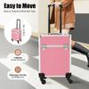 Professional Rolling Makeup Train Case Large Capacity with Removable Wheels for Makeup Artists Nail Techs Travel