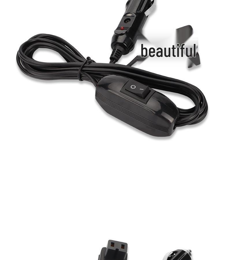 In-Stock Car Refrigerator Power Cord - 12V/24V Compressor Line with C-Shaped Big Head