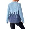 Fashion knitted sweater women's autumn and winter new round neck long-sleeved sweater loose lazy wind forest pattern pullover