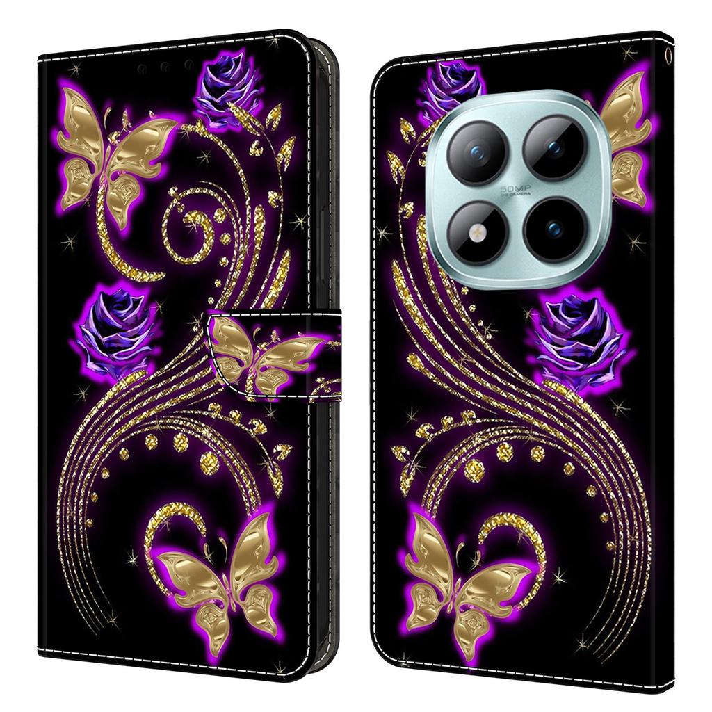 Pouzdro s peněženkou pro Xiaomi Poco M8 5G/Redmi Note 15 5G (Globální)/15 4G (Globální) 3D Vzor PU Kožené Pouzdro na Telefon s Stojánkem