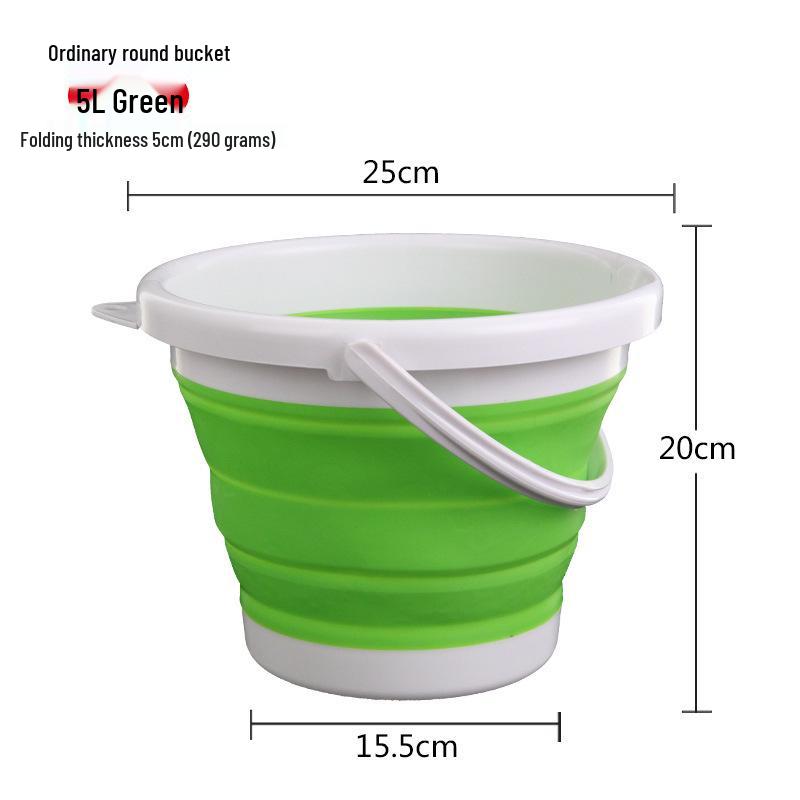 

GA5L Portable Folding Silicone Bucket for Fishing, Car Wash & Art Supplies 5 Liters