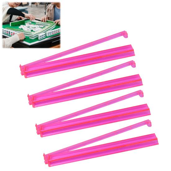 Mahjong Rack Pusher Clear Acrylic Heavy Duty Portable Multifunctional American Mah Jongg Tile Holder Push Ruler Mahjong Accessories