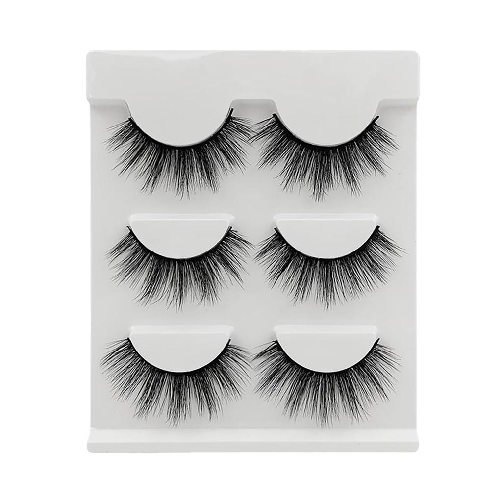 3 Pairs Of Natural Thick New 3D Imitation Mink False Eyelashes 10 Styles