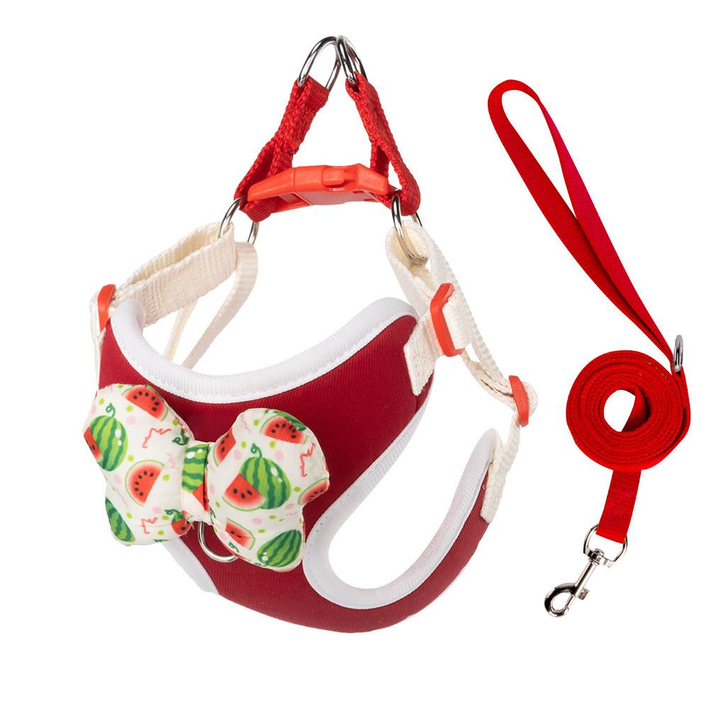 Pet Dog Harness With Bowknot Soft Comfortable No Pull For Small Medium Large Dogs