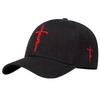 Unisex Embroidered Faith Cross Faux Wool Baseball Cap – Sun Protection Duckbill Hat for Outdoors