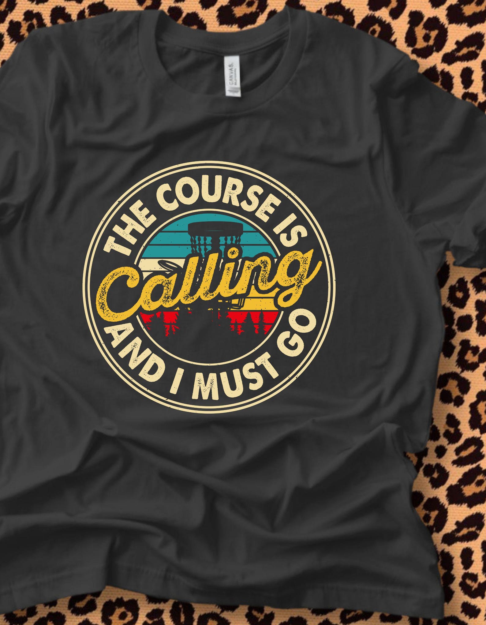 Disc Golf Tshirt, The Course is Calling Tee, Folf Lover Shirt, Casual Wear for Outdoor Activities, Disc Golf Graphics S