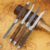 Damascus Pattern Folding Knife Fruit Knife High Hardness Folding Knife Camping Survival Knife Tools