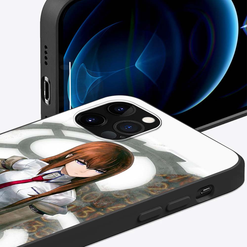 Steins Gate Okabe Anime Manga Luxus Handyhülle Für iPhone 13 14 11 12 Pro Max 7 8 Plus SE X XR XS Weiche Vollabdeckung Schwarze Hülle