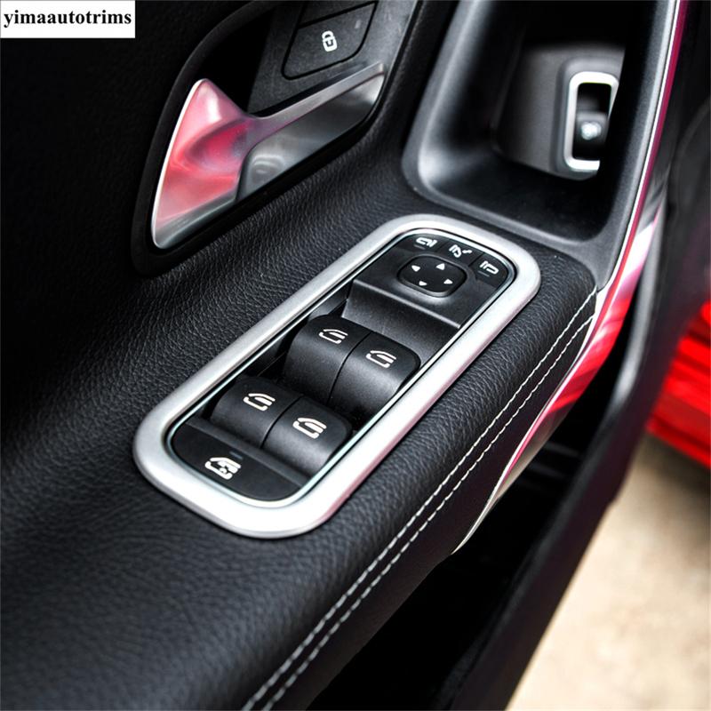 Car Inner Door Armrest Window Lift Button Control Panel Cover Trim Metal Accessories For Benz A Class W177 A200 A220  - 2024
