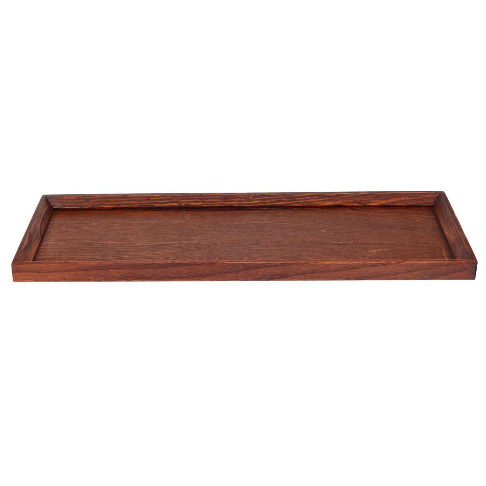 Wooden Serving Tray Plate for Tea Set Fruits Candies Food Home Decoration (45*15*2cm)