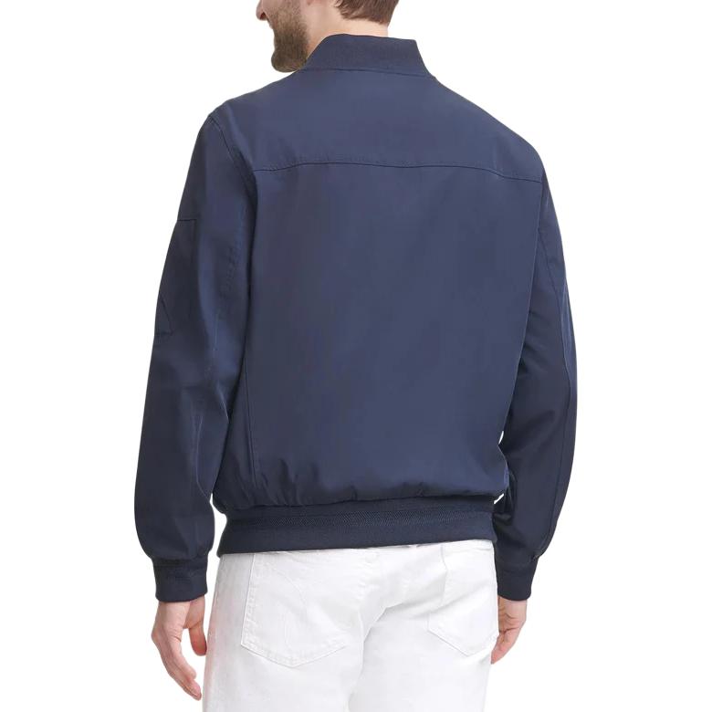 Calvin Klein Solid Color Zip Jacket Men Jackets Blue CM107904-TRUE-NAVY