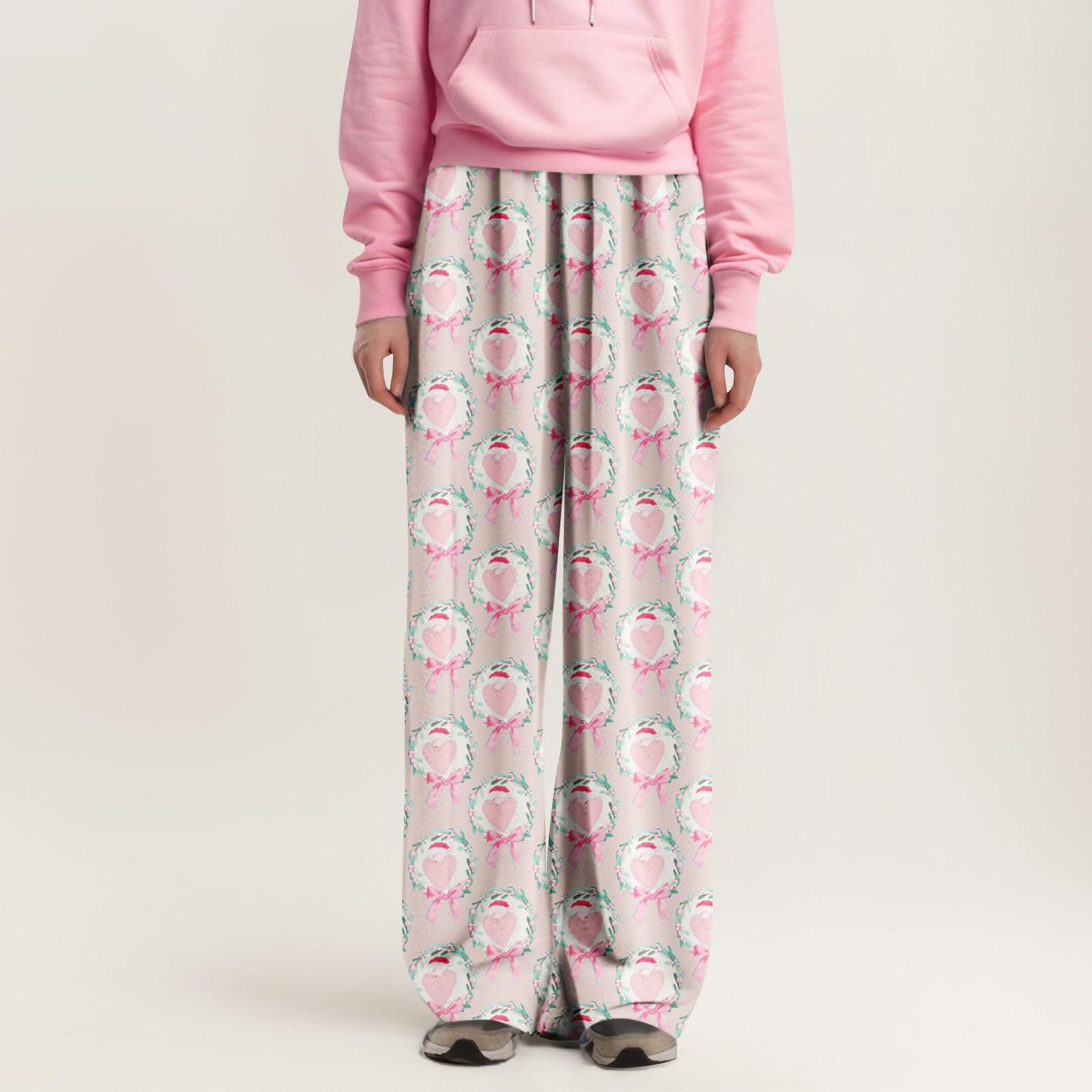 

Женские пижамные штаны, одежда для сна, повседневные брюки с эластичной резинкой на талии, удобные прямые свободные брюки для йоги S