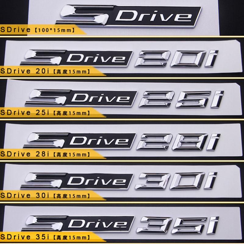 XDRIVE SDRIVE 18d 20d 25d 28d 30d 35d 40d 45d 50d 55d 60d Logo Badge Car Stickers for BMW X1X5X3X7 Displacement Side Trunk Label