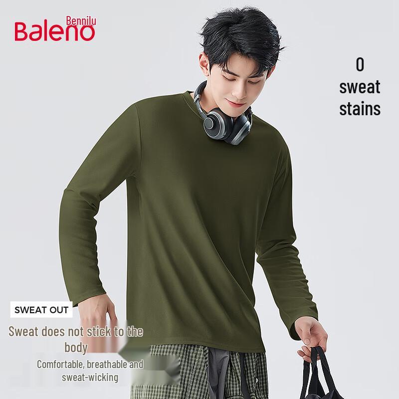 Baleno Men s 230g Heavyweight Waffle Knit Long Sleeve T-Shirt XL