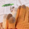 Strictly Selected Female Autumn and Korean Version Cute Velvet Thickened Double-layer Cold-proof Plush Knitted Warm Pineapple Gloves
