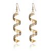 Women Frosted Spiral Pendant Dangle Earrings Fashionable Geometric  Eardrop Jewelry for Ladies