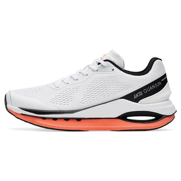 Anta Star Halo Elite Champion Cushioning Slip Resistant Abrasion Resistant Low top Running Shoes Men's White Black 112315561A-2