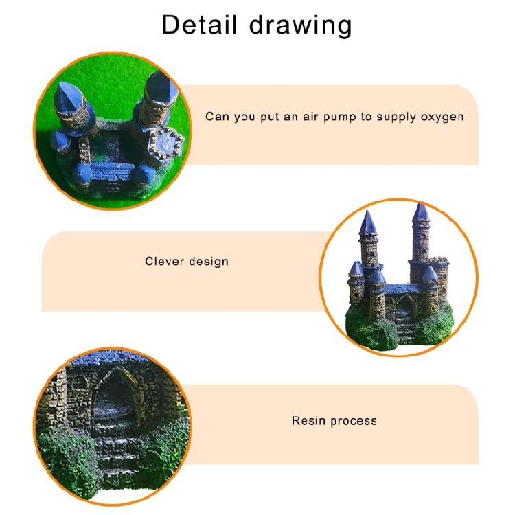 Fish Habitat Decors Castles Fortress Statue Art Crafts Resin Aquariums Decors