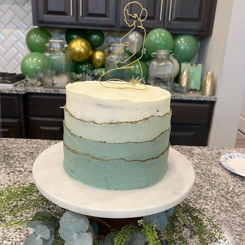 1Pieces insWind Pregnant Mother Birthday Acrylic Cake Decoration Face Line Simple Maternity Party Accessories Baoma Party Decora