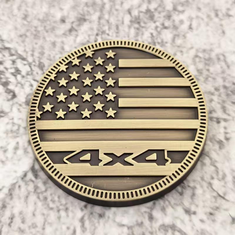 4X4RATED metal body sticker 4X4 off-road vehicle tail badge four-wheel drive metal car sticker