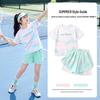 Moonkids Girls' 2026 Summer Ice Silk Quick-Dry Sports Two-Piece Set