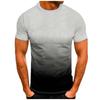 Men's Summer Gradient Color Round Neck Shorts Sleeve T-Shirt Men's Casual Fashion Loose T-Shirts