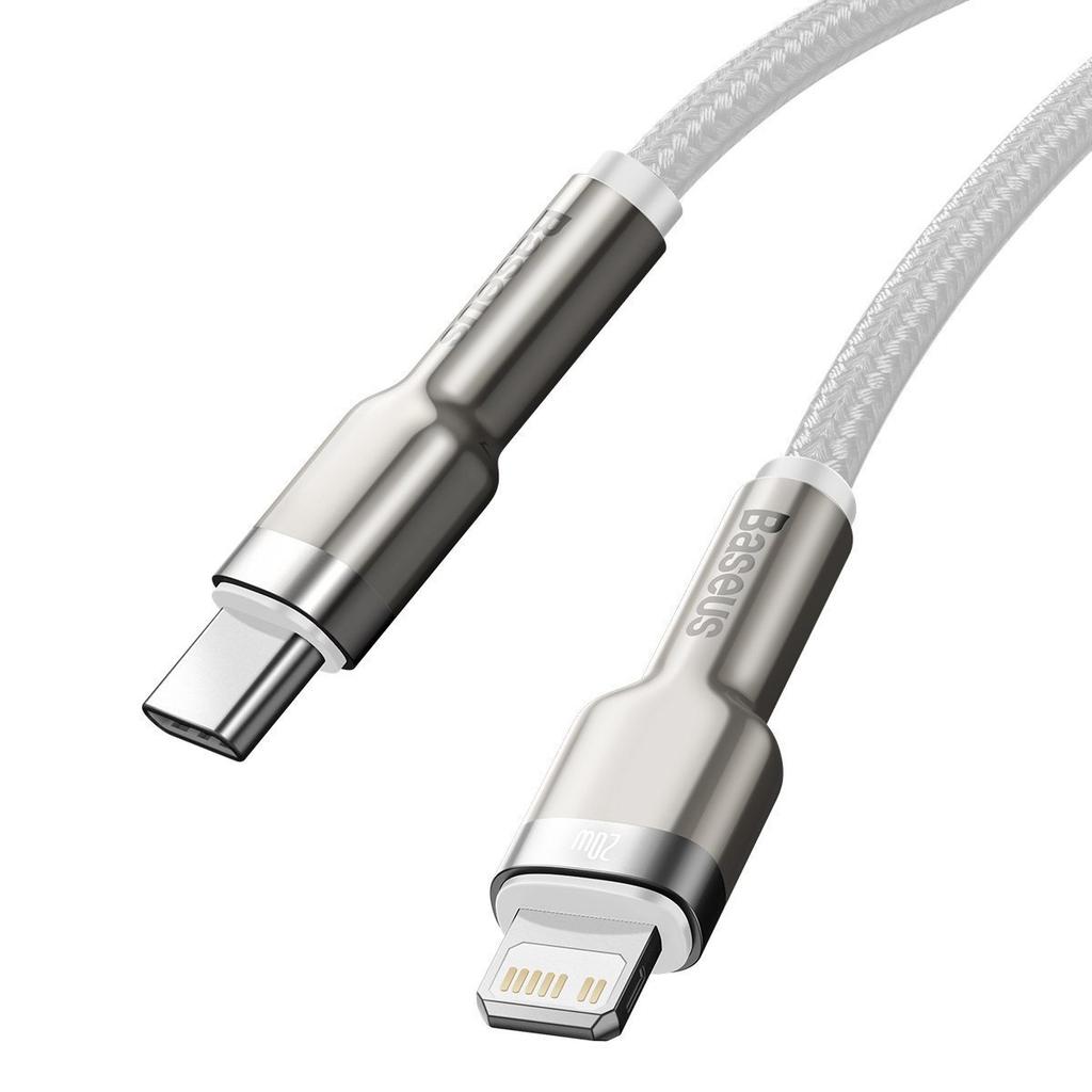 Kabel Usb-C Do Lightning Baseus Cafule, Pd, 20W, 1M (Biały)