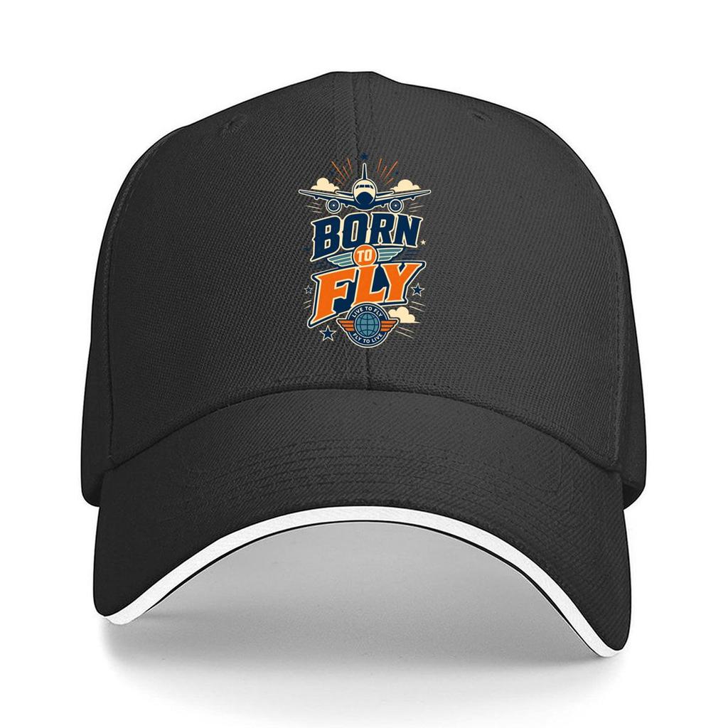 Sky Dream Aviation Quote Graphic Sandwich Baseball Cap Sun Cap Outdoor Workouts Hat