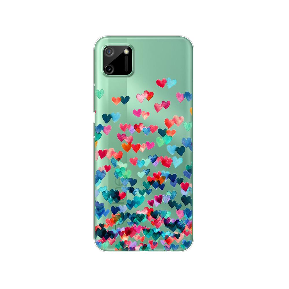 För Realme C11 2021 2020 Fodral TPU Silicon Back Cover Telefonfodral För OPPO RealmeC11 C 11 Soft Fodral RMX3231 RMX2185 stötfångare 6,5 tum