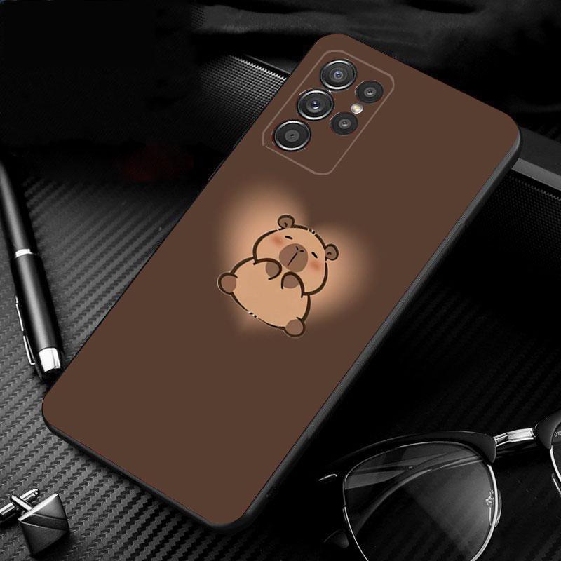 

Cartoon capybara Phone Case For Samsung Galaxy S25 S24 S23 S22 S21 Ultra S24 S23 S22 S21 S25 Plus S24 S20 FE S21