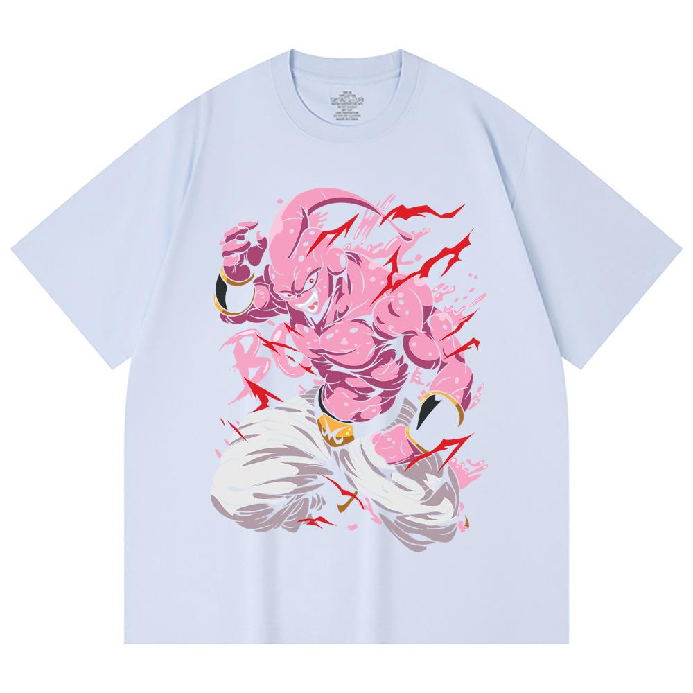 230 Gsm 100% Cotton Dragon Ball V13 Majin Buu Print Unisex Heavy Cotton T Shirt
