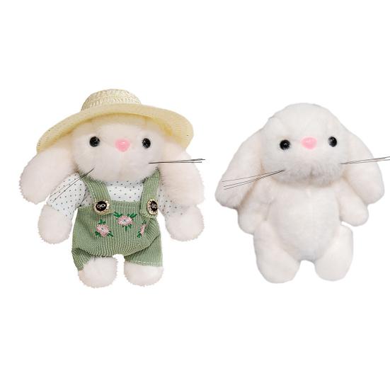 Bunny Plush Keychain 14cm Soft Stuffed Rabbit Pendant for Bags Keys Cute Spring Gift for Girl Women Collectors